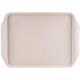 Ecru white ABS serving tray with handle